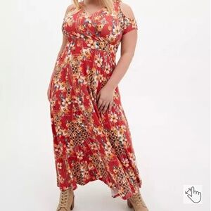 Torrid coral maxi dress